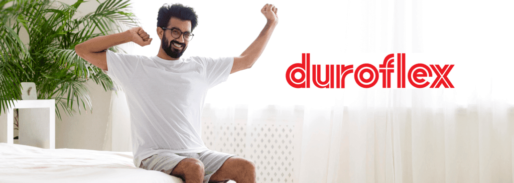 Duroflex logo - premium sleep and mattress brand for ultimate comfort.