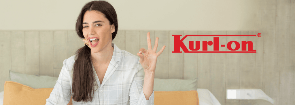 Kurlon logo - trusted brand for premium mattresses and sleep solutions. 